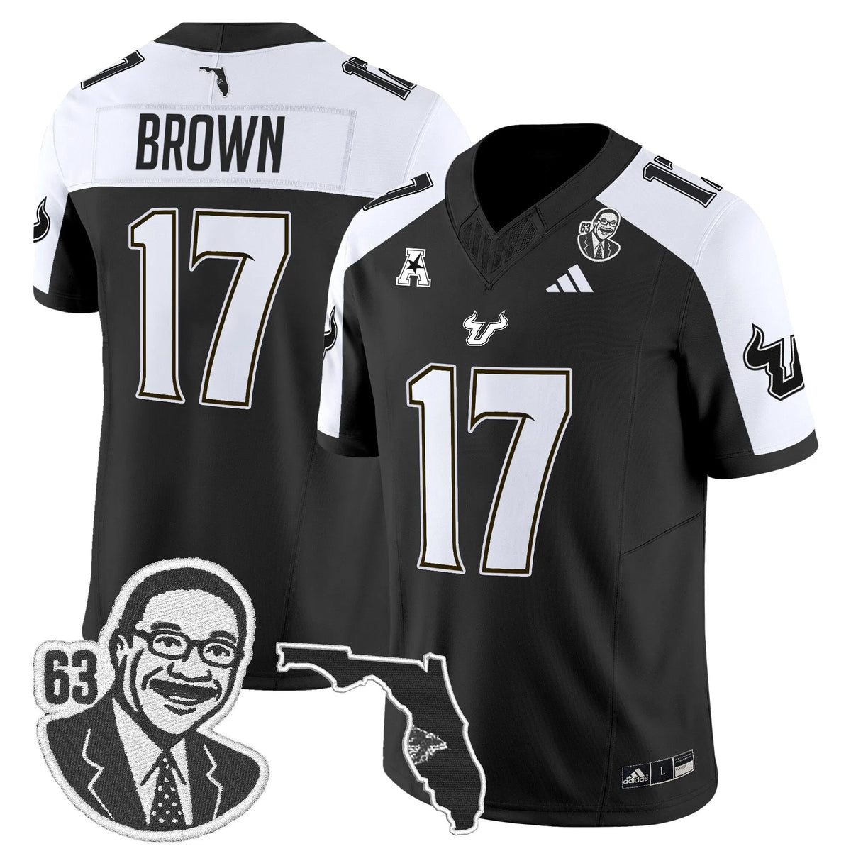 Personalized South Florida Bulls 'Lee Roy Selmon Legacy Edition' Vapor Limited Jersey - Black Alternate / Byrum Brown Stitched