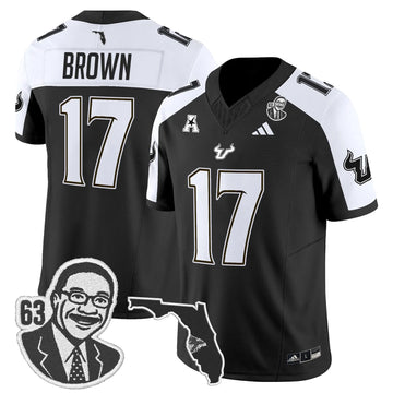Personalized South Florida Bulls 'Lee Roy Selmon Legacy Edition' Vapor Limited Jersey - Black Alternate / Byrum Brown Stitched