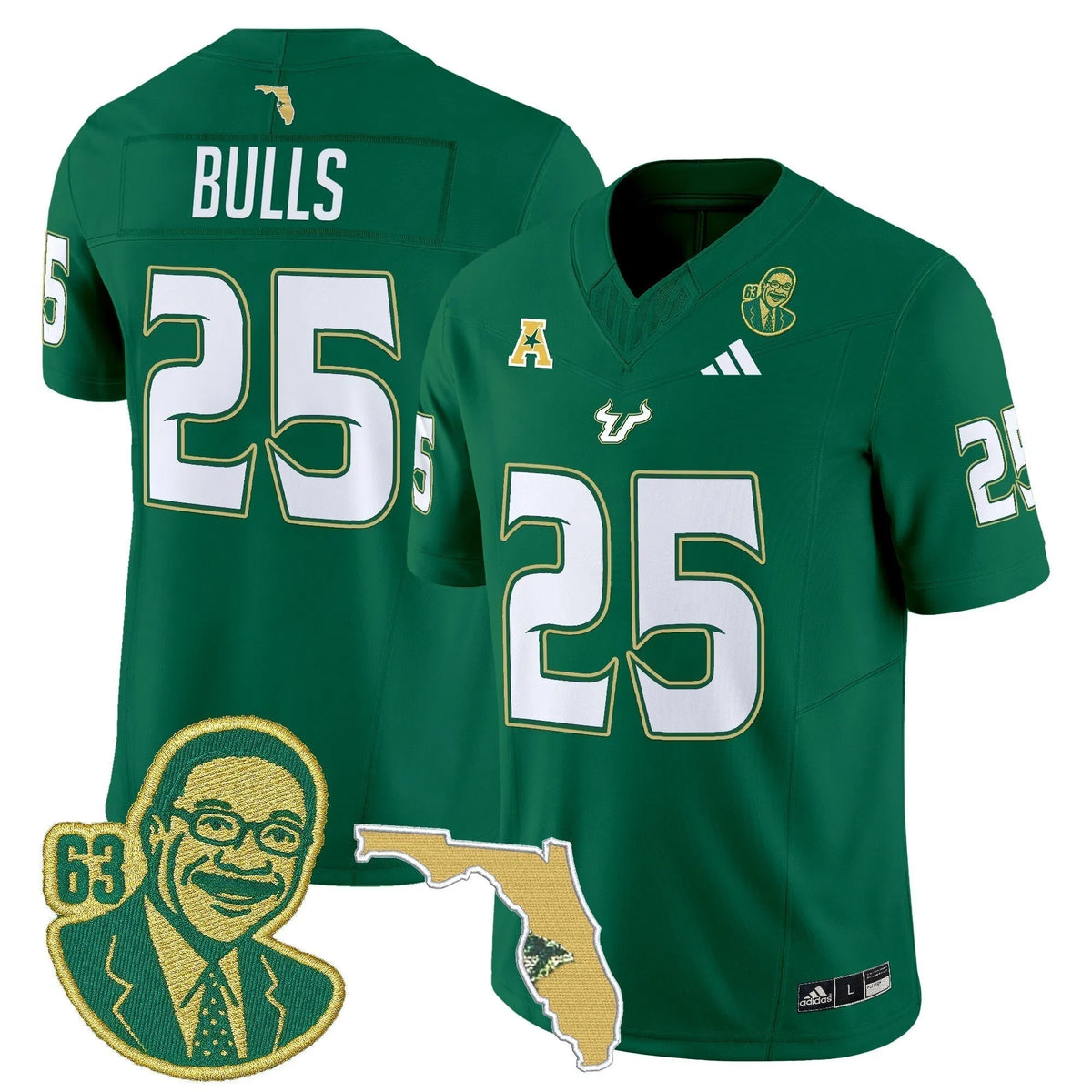 Personalized South Florida Bulls 'Lee Roy Selmon Legacy Edition' Vapor Limited Jersey - Green / #25 Bulls Stitched