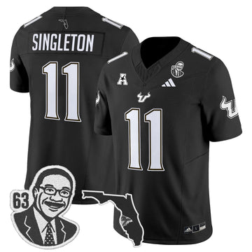 Personalized South Florida Bulls 'Lee Roy Selmon Legacy Edition' Vapor Limited Jersey - Black / Keshaun Singleton Stitched