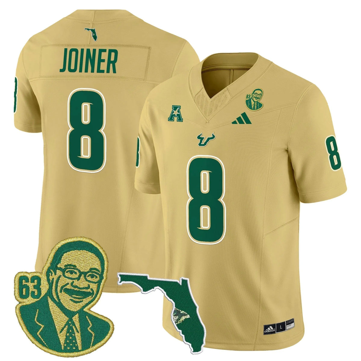 Personalized South Florida Bulls 'Lee Roy Selmon Legacy Edition' Vapor Limited Jersey - Gold / Kelley Joiner Stitched