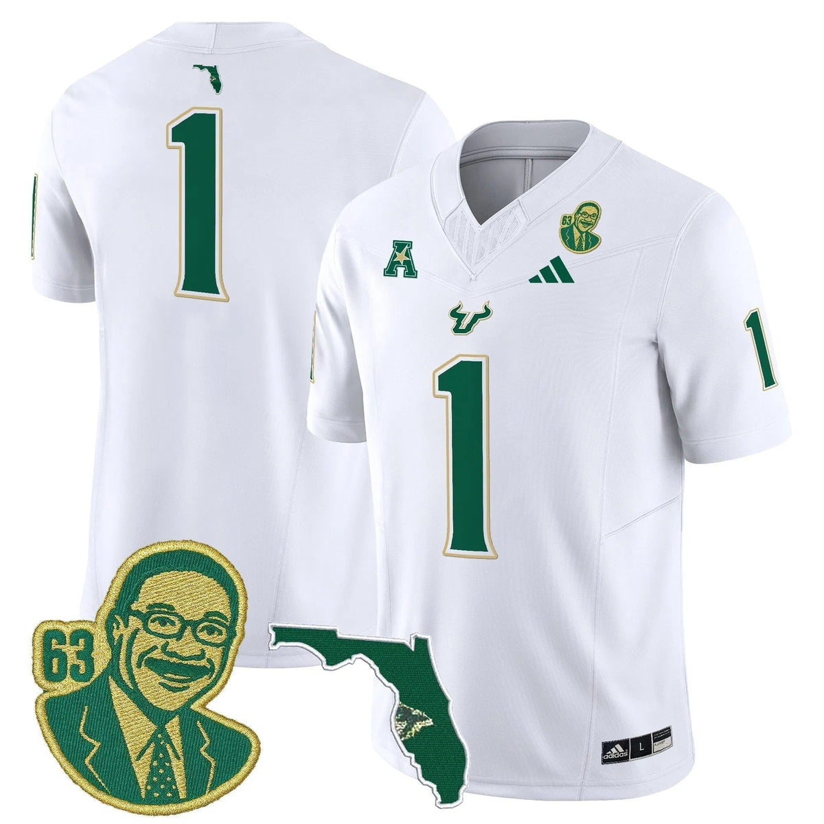 Personalized South Florida Bulls 'Lee Roy Selmon Legacy Edition' Vapor Limited Jersey - White / #1 Team Stitched