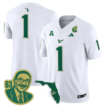 Personalized South Florida Bulls 'Lee Roy Selmon Legacy Edition' Vapor Limited Jersey - White / #1 Team Stitched