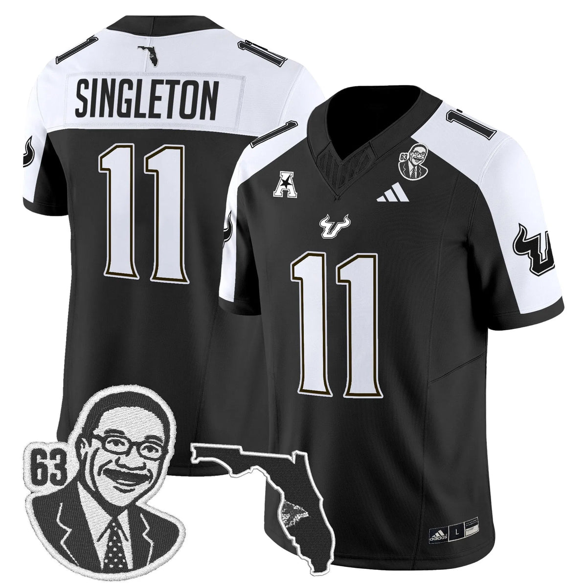 Personalized South Florida Bulls 'Lee Roy Selmon Legacy Edition' Vapor Limited Jersey - Black Alternate / Keshaun Singleton Stitched