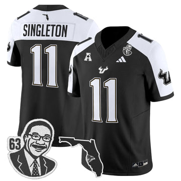 Personalized South Florida Bulls 'Lee Roy Selmon Legacy Edition' Vapor Limited Jersey - Black Alternate / Keshaun Singleton Stitched