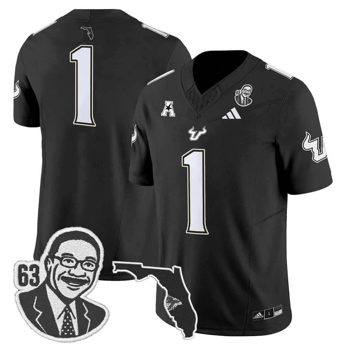 Personalized South Florida Bulls 'Lee Roy Selmon Legacy Edition' Vapor Limited Jersey - Black / #1 Team Stitched