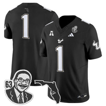 Personalized South Florida Bulls 'Lee Roy Selmon Legacy Edition' Vapor Limited Jersey - Black / #1 Team Stitched