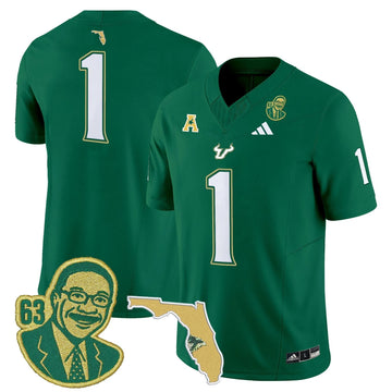 Personalized South Florida Bulls 'Lee Roy Selmon Legacy Edition' Vapor Limited Jersey - Green / #1 Team Stitched