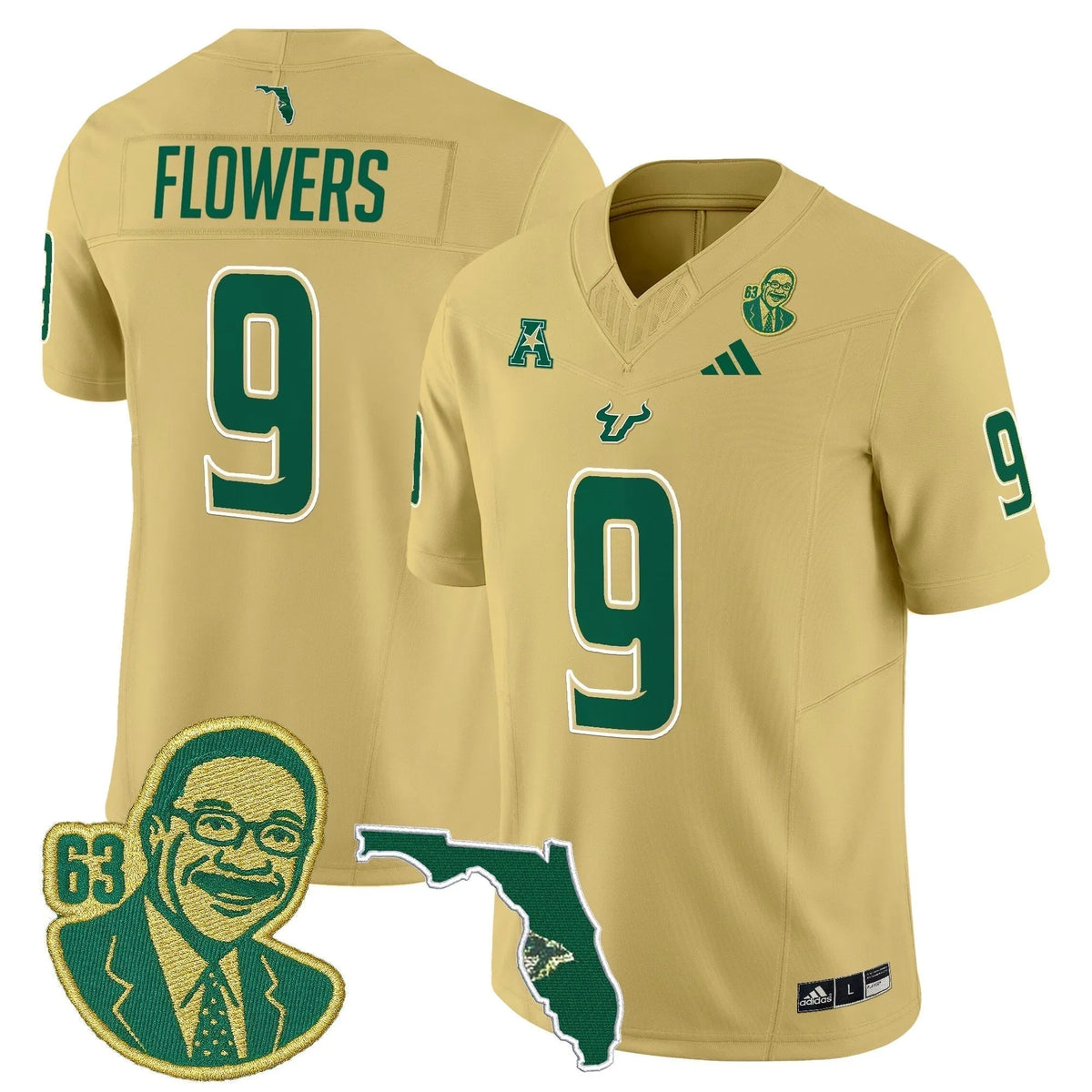 Personalized South Florida Bulls 'Lee Roy Selmon Legacy Edition' Vapor Limited Jersey - Gold / Quinton Flowers Stitched