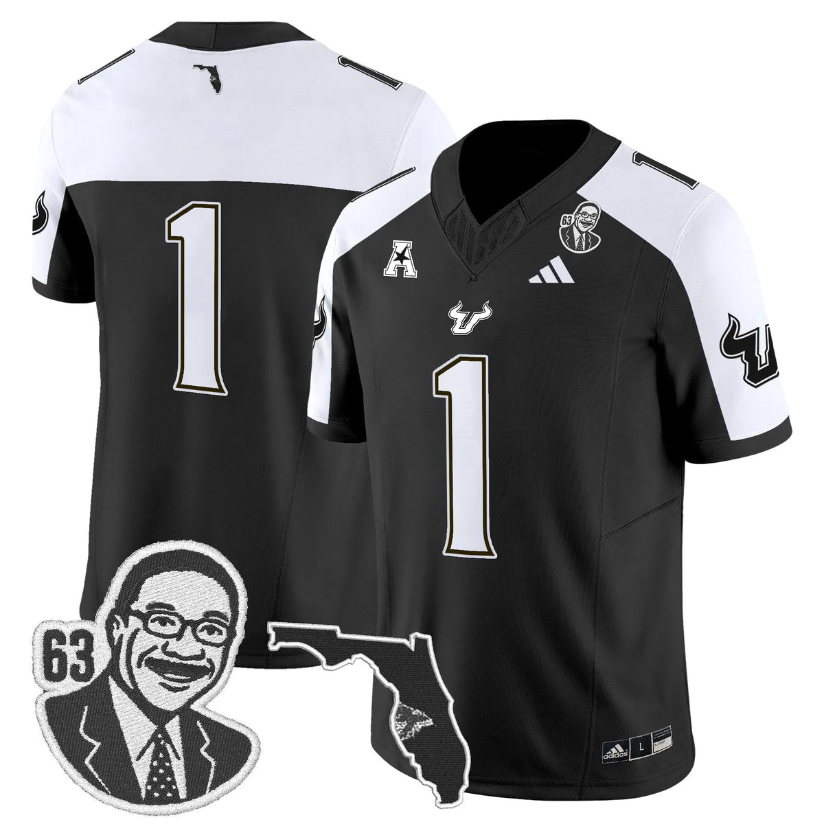 Personalized South Florida Bulls 'Lee Roy Selmon Legacy Edition' Vapor Limited Jersey - Black Alternate / #1 Team Stitched