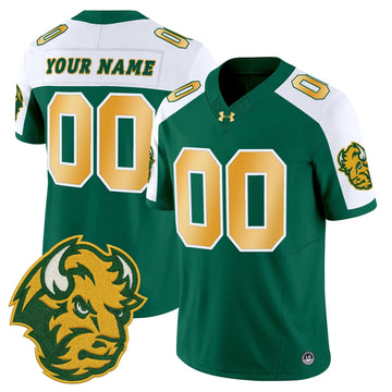 Personalized North Dakota State Bison Vapor Limited Custom Jersey - Green Alternate Stitched
