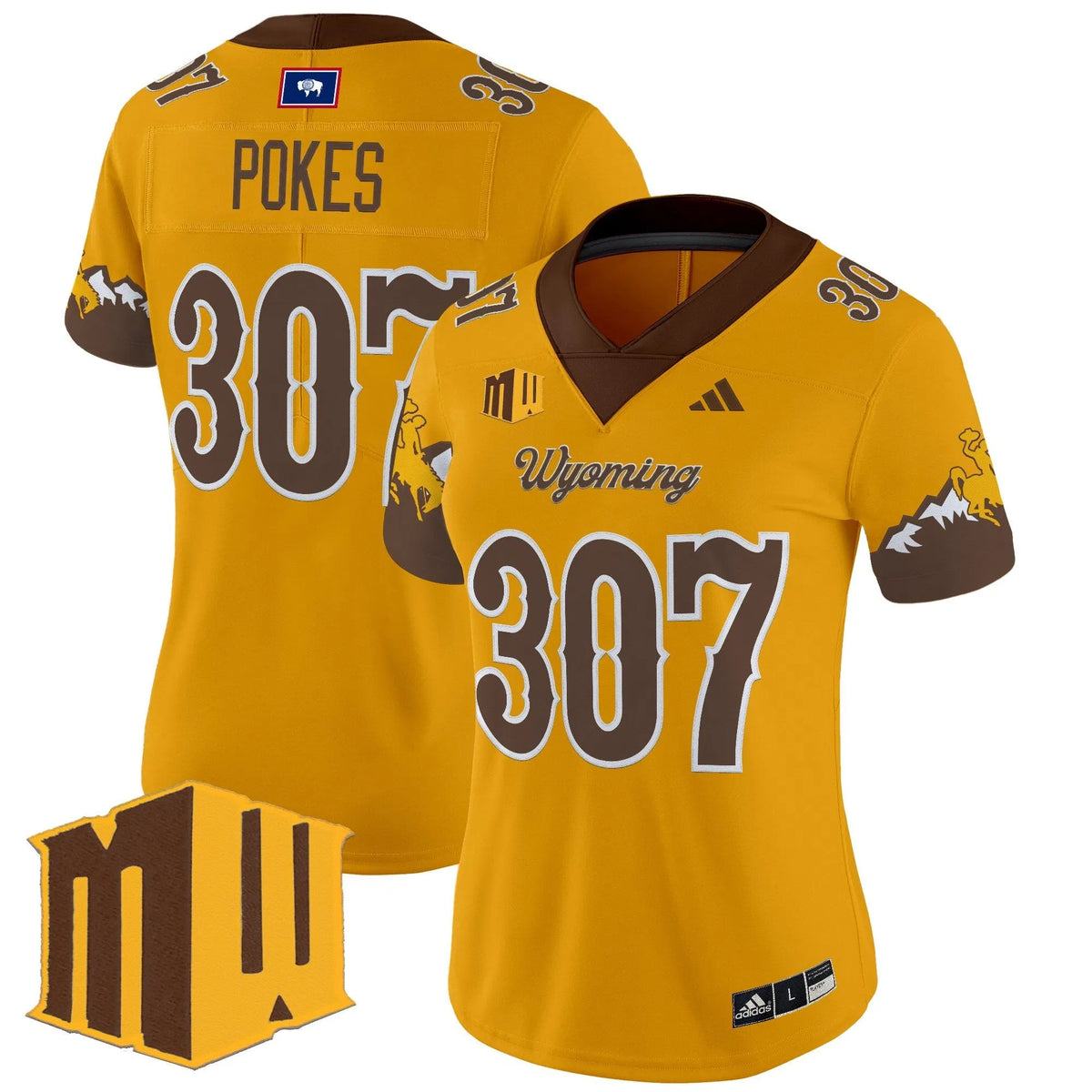 Personalized Women's WC 2026 Vapor Limited Jersey - Stitched - Gold Limited / Pokes307 Stitched
