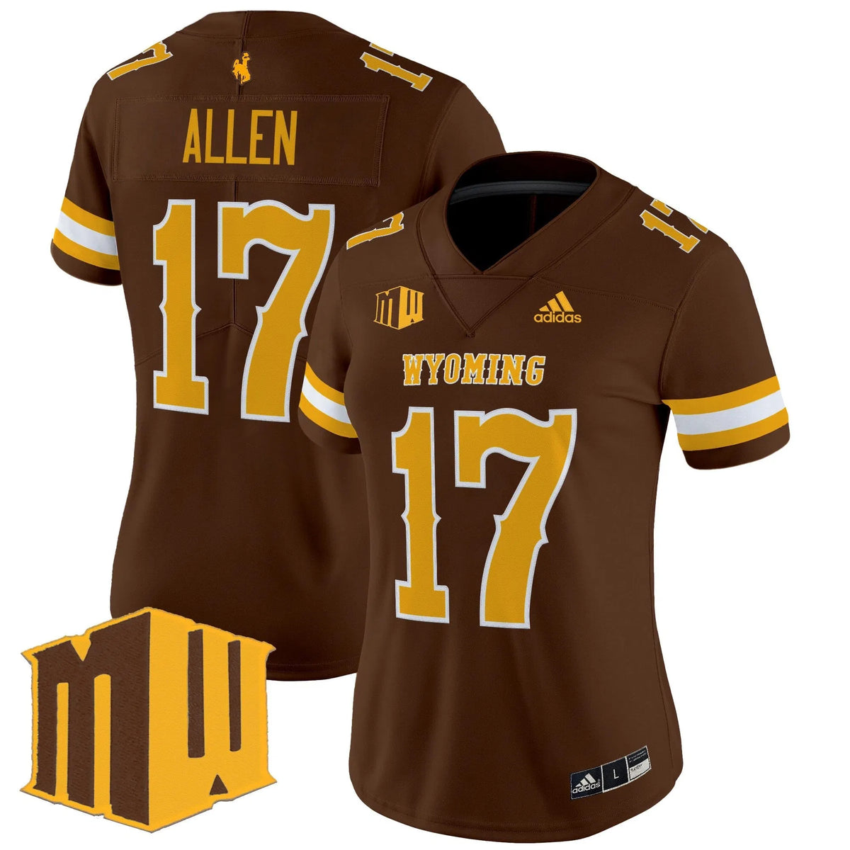 Personalized Women's WC 2026 Vapor Limited Jersey - Stitched - Brown / Josh Allen Stitched