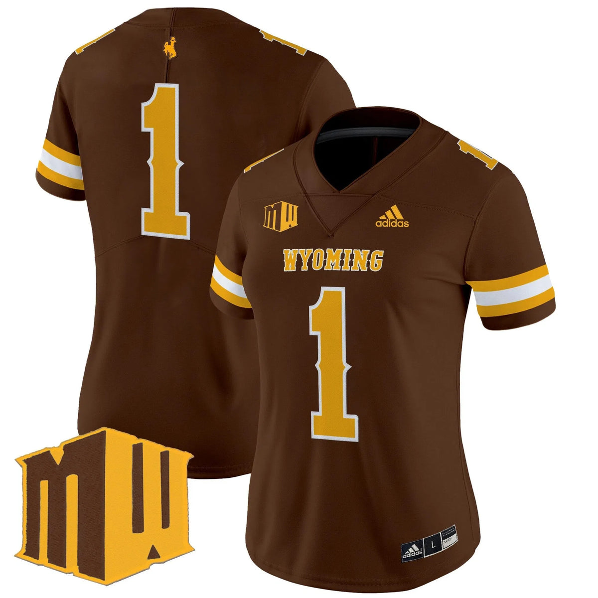 Personalized Women's WC 2026 Vapor Limited Jersey - Stitched - Brown / #1 Team Stitched