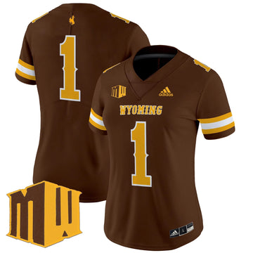 Personalized Women's WC 2026 Vapor Limited Jersey - Stitched - Brown / #1 Team Stitched