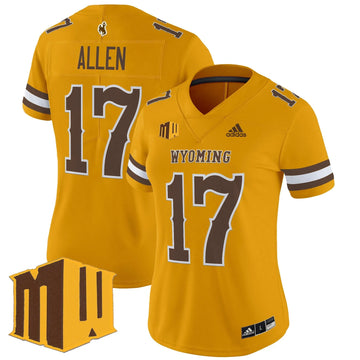 Personalized Women's WC 2026 Vapor Limited Jersey - Stitched - Gold / Josh Allen Stitched