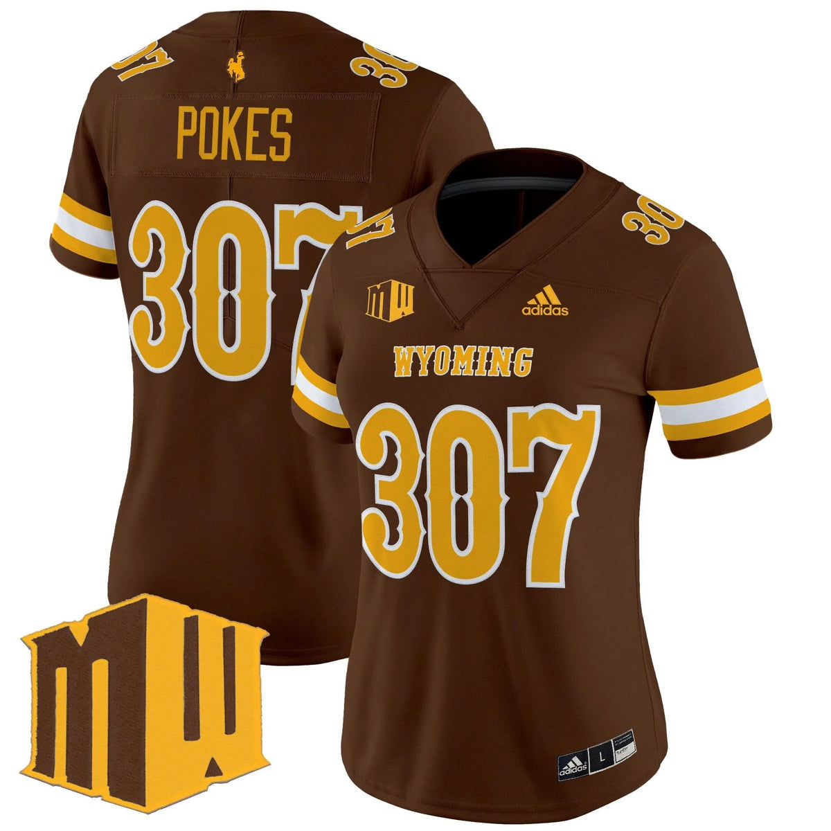 Personalized Women's WC 2026 Vapor Limited Jersey - Stitched - Brown / Pokes307 Stitched