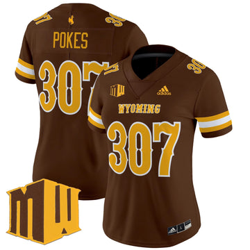Personalized Women's WC 2026 Vapor Limited Jersey - Stitched - Brown / Pokes307 Stitched