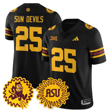 Personalized ASSD 1975 Throwback Uniform - Black / Sun Devils Stitched