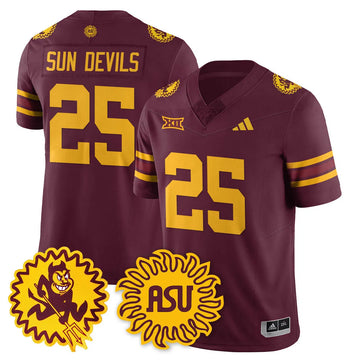 Personalized ASSD 1975 Throwback Uniform - Maroon / Sun Devils Stitched