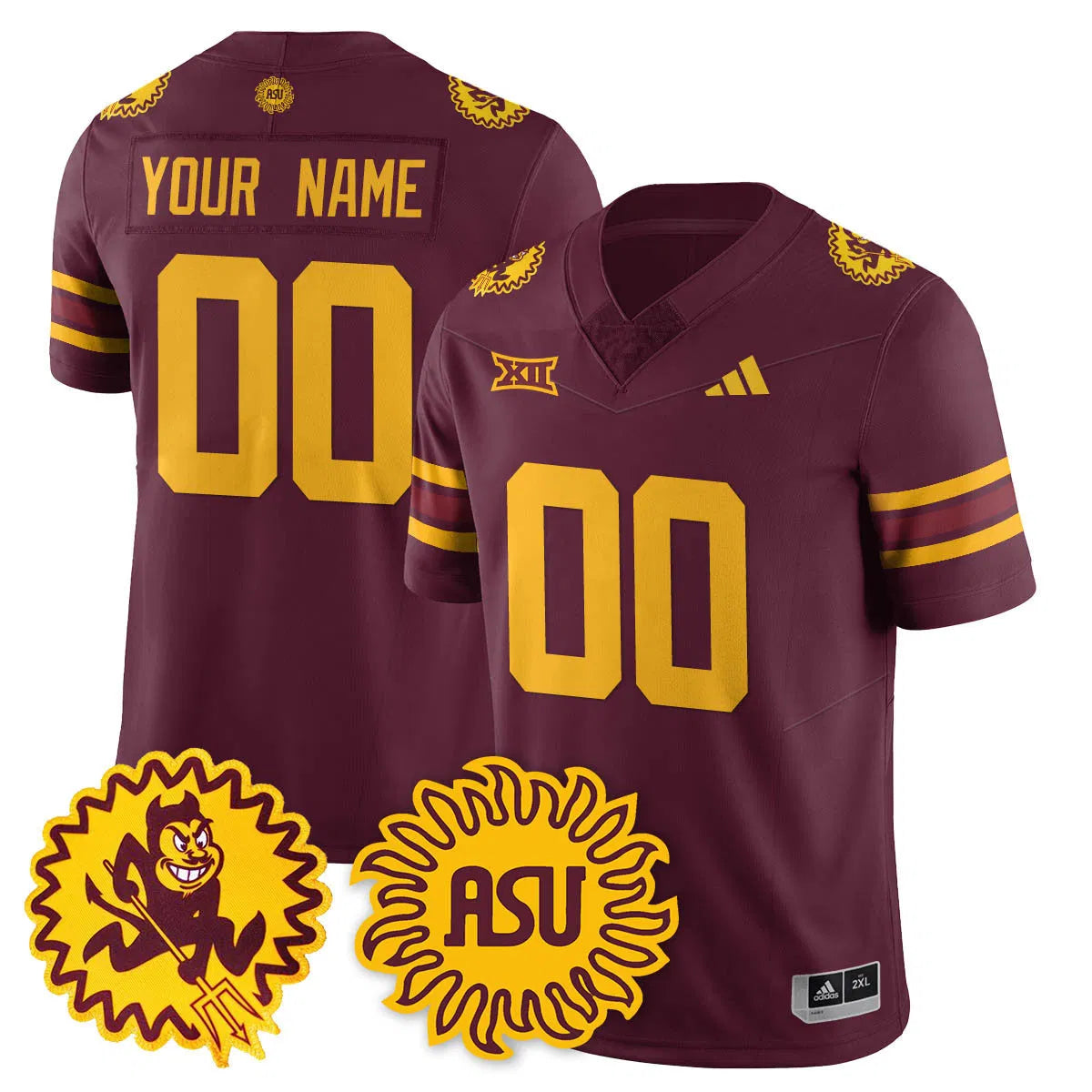 Personalized ASSD 1975 Throwback Custom Uniform - Maroon Stitched