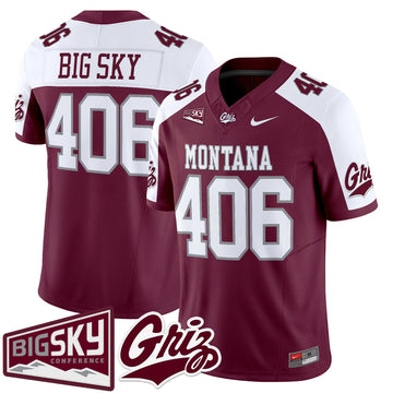 Personalized MG 2026 Vapor Limited Jersey - Maroon Alternate / Big Sky 406 Stitched