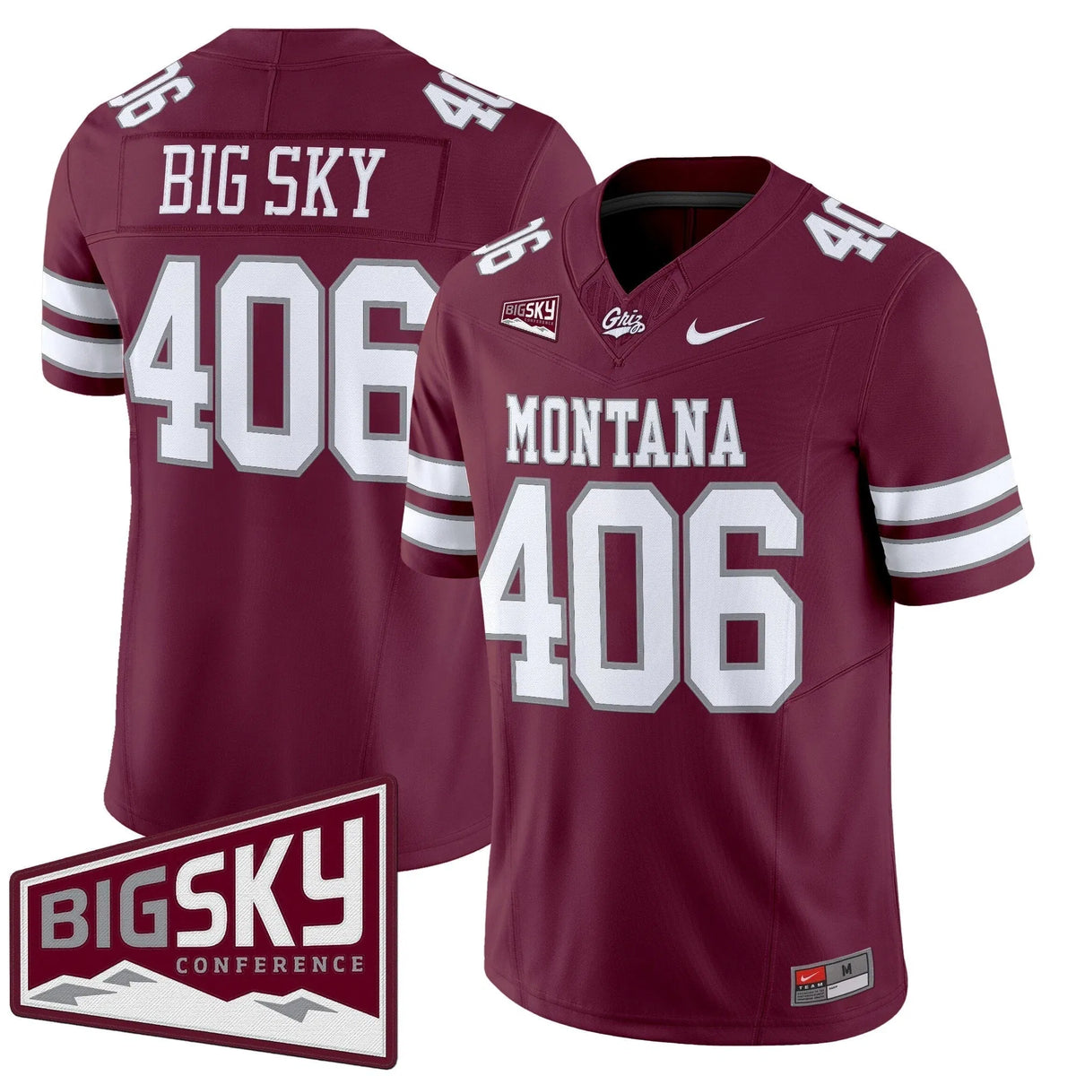 Personalized MG 2026 Vapor Limited Jersey - Maroon / Big Sky 406 Stitched