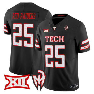 Personalized TTU 'Too Cold' Vapor Limited Jersey - Mahomes Collection - Black / #25 Red Raiders Stitched