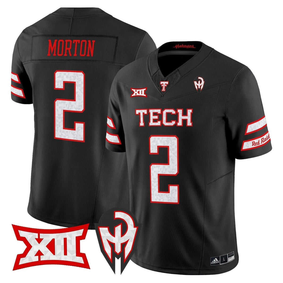Personalized TTU 'Too Cold' Vapor Limited Jersey - Mahomes Collection - Black / Behren Morton Stitched