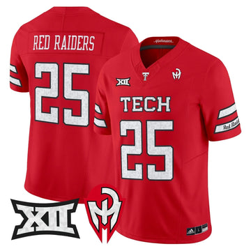 Personalized TTU 'Too Cold' Vapor Limited Jersey - Mahomes Collection - Red / #25 Red Raiders Stitched