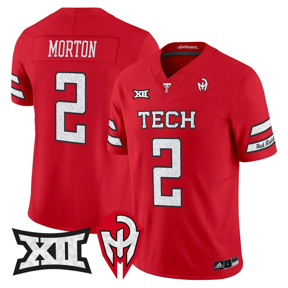 Personalized TTU 'Too Cold' Vapor Limited Jersey - Mahomes Collection - Red / Behren Morton Stitched