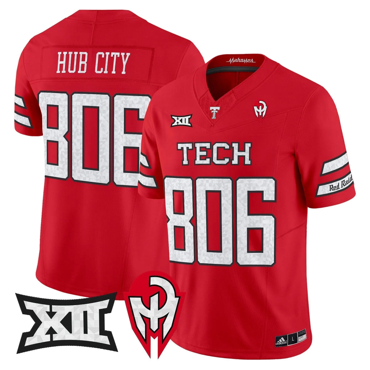 Personalized TTU 'Too Cold' Vapor Limited Jersey - Mahomes Collection - Red / Hub City 806 Stitched