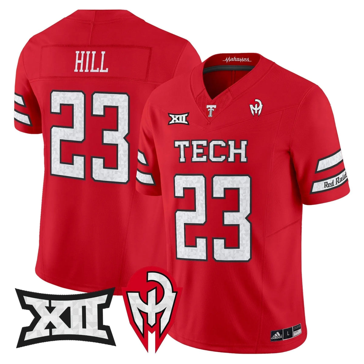 Personalized TTU 'Too Cold' Vapor Limited Jersey - Mahomes Collection - Red / Adam Hill Stitched
