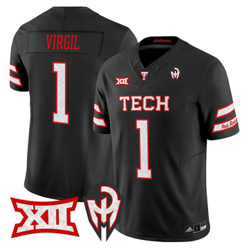 Personalized TTU 'Too Cold' Vapor Limited Jersey - Mahomes Collection - Black / Reggie Virgil Stitched