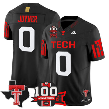 Personalized TTU 2026 Vapor Limited Jersey - 100th Anniversary & Texas Patch - Black / Quinten Joyner Stitched