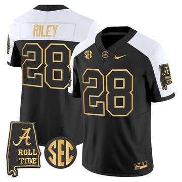 Personalized BAMA 2026 Gold Vapor Limited Jersey - Alabama Map - Alternate / Kevin Riley Stitched