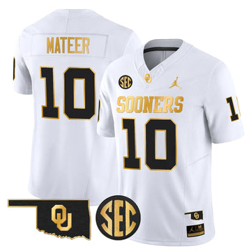 Personalized OU 2026 Gold Vapor Limited Jersey - Stitched - White Gold / John Mateer Stitched