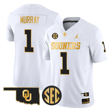 Personalized OU 2026 Gold Vapor Limited Jersey - Stitched - White Gold / Kyler Murray Stitched