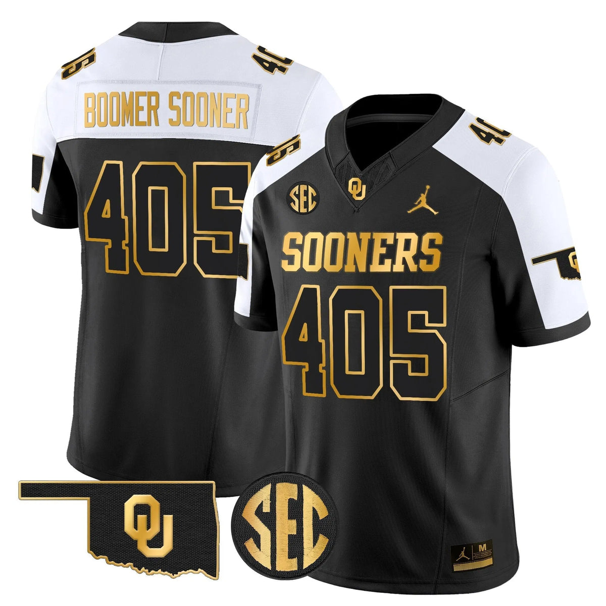 Personalized OU 2026 Gold Vapor Limited Jersey - Stitched - Alternate / Boomer Sooner 405 Stitched