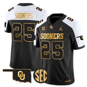 Personalized OU 2026 Gold Vapor Limited Jersey - Stitched - Alternate / #25 Sooners Stitched