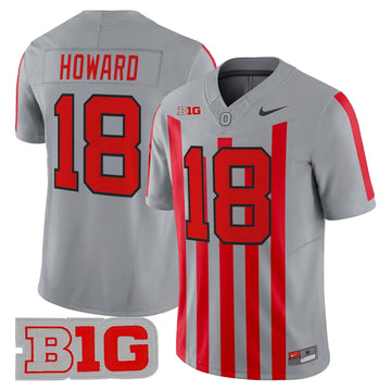 Personalized OSU Throwback Vapor Limited Jersey - Stitched - Gray / Will Howard Stitched