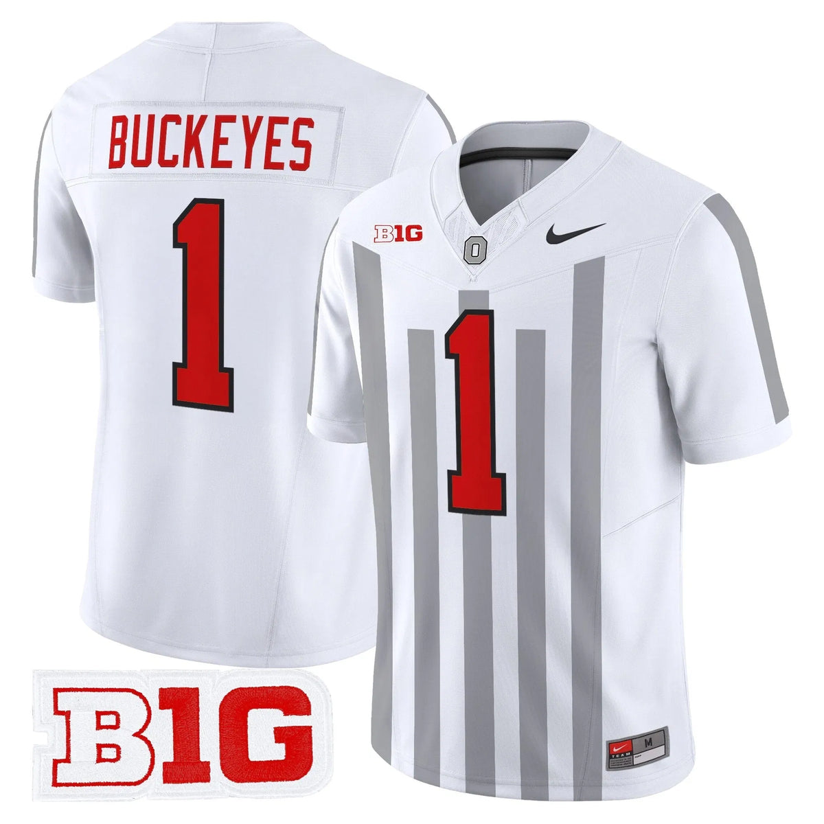 Personalized OSU Throwback Vapor Limited Jersey - Stitched - White / #1 Buckeyes Stitched