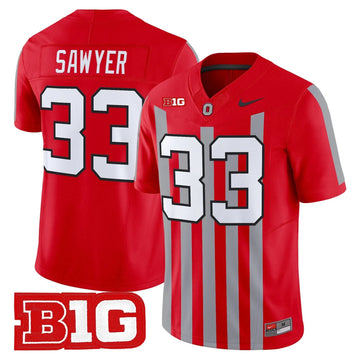 Personalized OSU Throwback Vapor Limited Jersey - Stitched - Red / Jack Sawyer Stitched