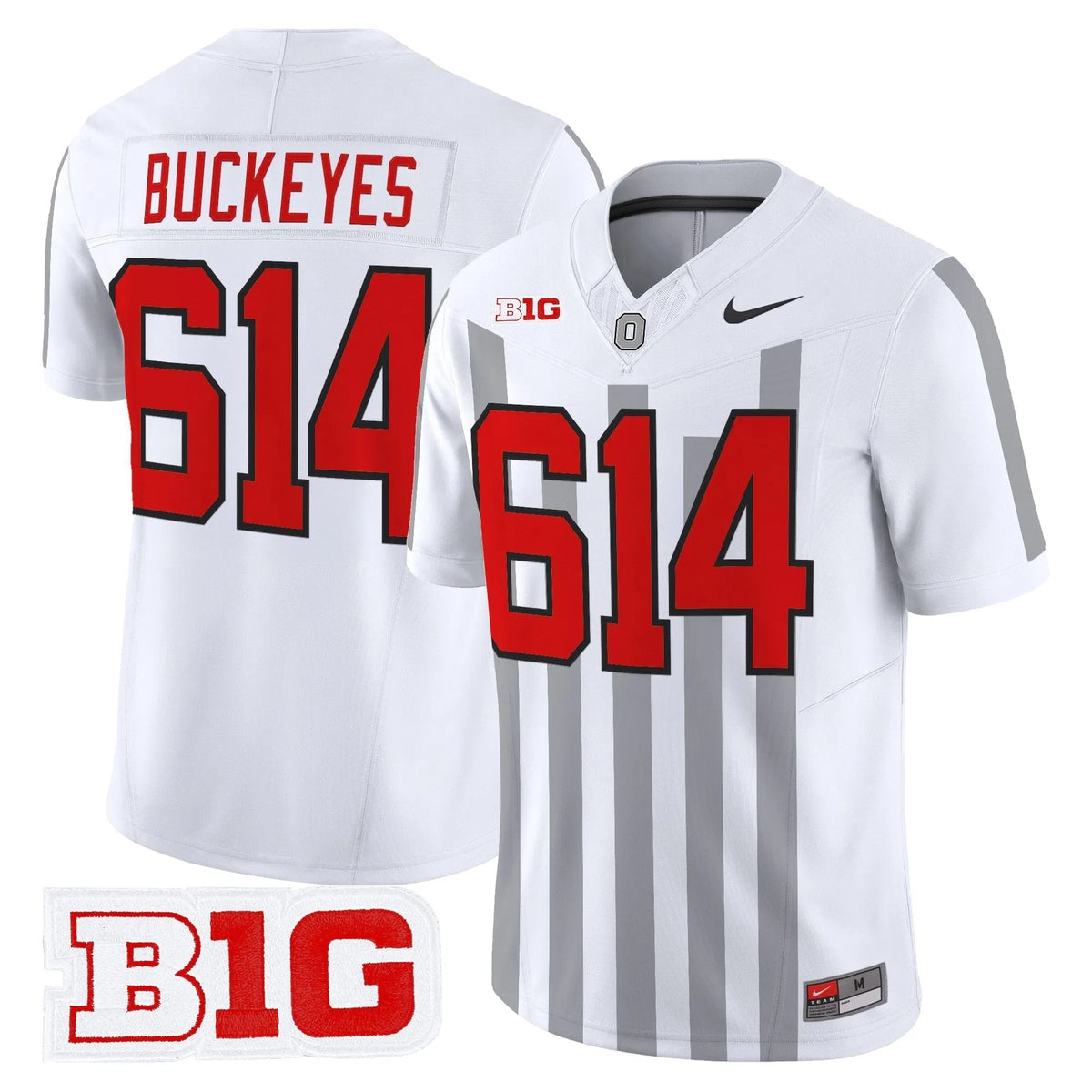 Personalized OSU Throwback Vapor Limited Jersey - Stitched - White / Buckeyes 614 Stitched