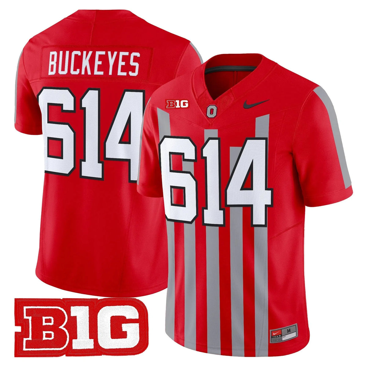 Personalized OSU Throwback Vapor Limited Jersey - Stitched - Red / Buckeyes 614 Stitched