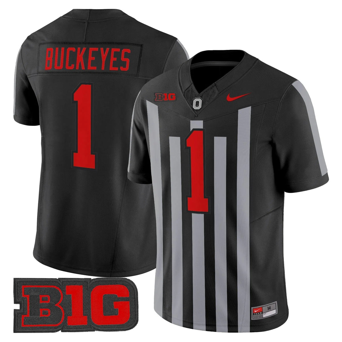 Personalized OSU Throwback Vapor Limited Jersey - Stitched - Black / #1 Buckeyes Stitched