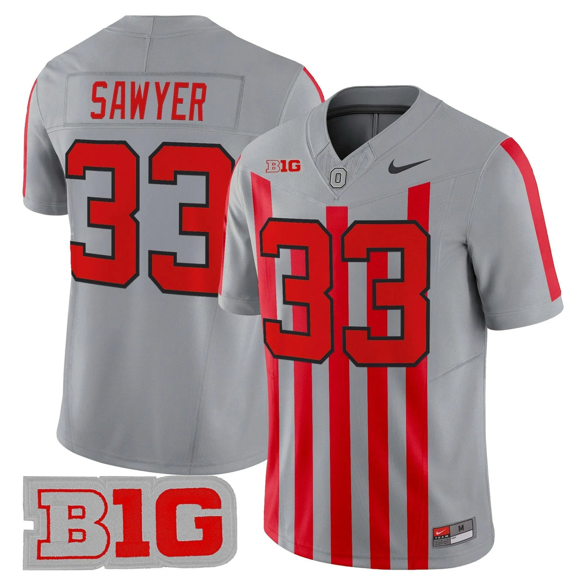 Personalized OSU Throwback Vapor Limited Jersey - Stitched - Gray / Jack Sawyer Stitched