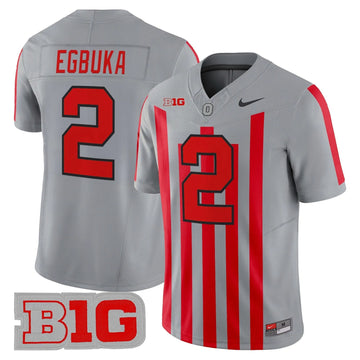 Personalized OSU Throwback Vapor Limited Jersey - Stitched - Gray / Emeka Egbuka Stitched