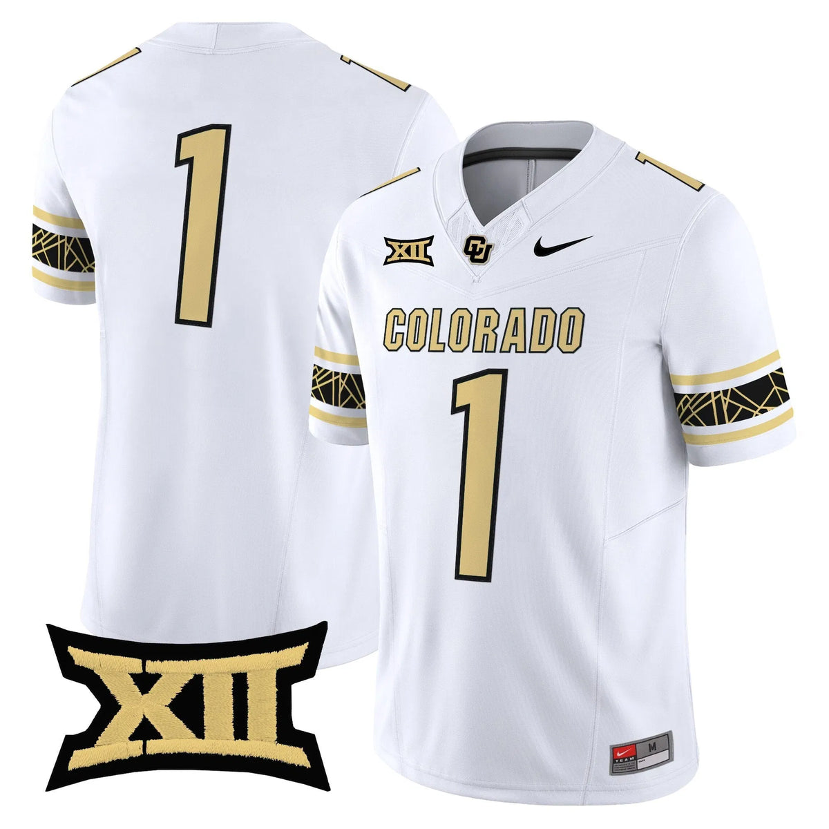 Personalized CU 2026 Vapor Limited Jersey V2 - Stitched - White / #1 Team Stitched