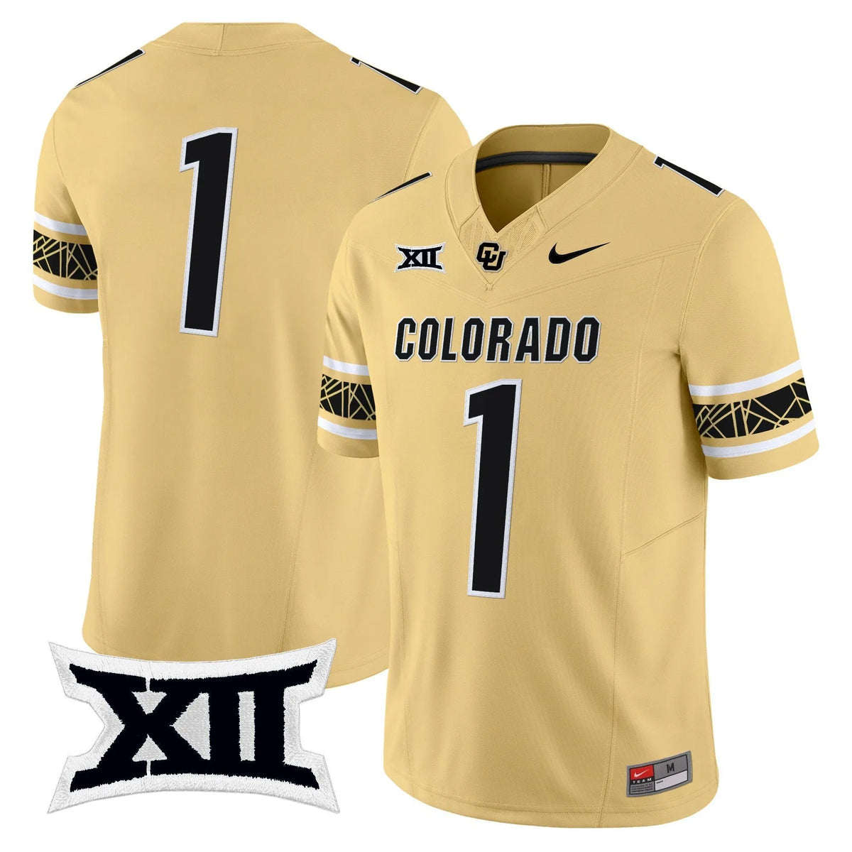 Personalized CU 2026 Vapor Limited Jersey V2 - Stitched - Gold / #1 Team Stitched